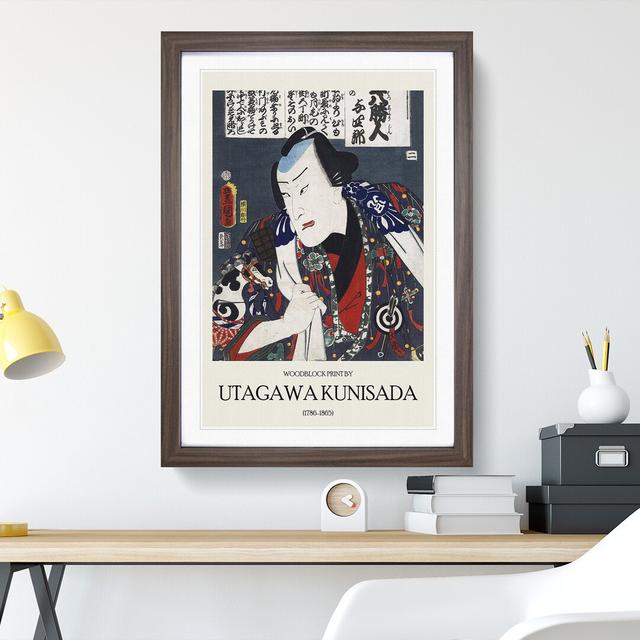 Kabuki Actor by Utagawa Kunisada - Picture Frame Art Prints East Urban Home Frame Option: Walnut Framed Framed, Size: 65cm H x 48cm W x 2cm D on Productcaster.