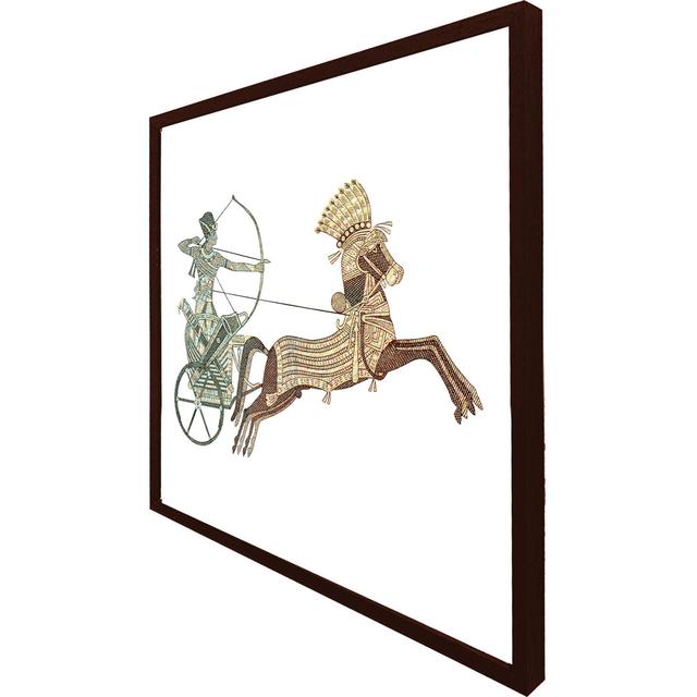 Adalinna Pharaoh On War Chariot - Single Picture Frame Art Prints Bay Isle Home Size: 31cm H x 31cm W x 4cm D, Frame Colour: Brown Framed on Productcaster.