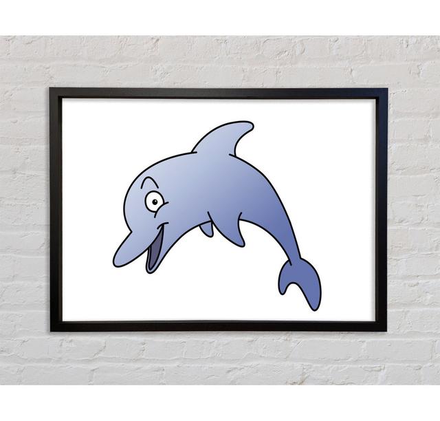 Happy Dolphin White Framed Print Bright Star Size: 84.1cm H x 118.9cm W on Productcaster.