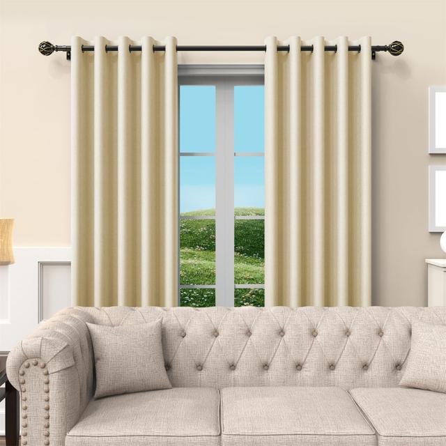 Tonsey Curtain Track/Rail Ophelia & Co. Colour: Matte Black, Size: 369cm on Productcaster.