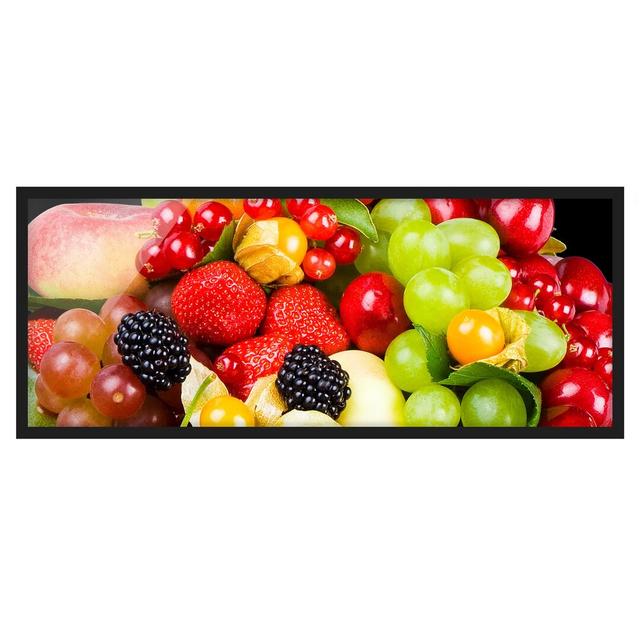 Fruit Mix - Picture Frame Photograph August Grove Size: 30cm H x 75cm W x 2cm D, Frame Option: Black Framed on Productcaster.