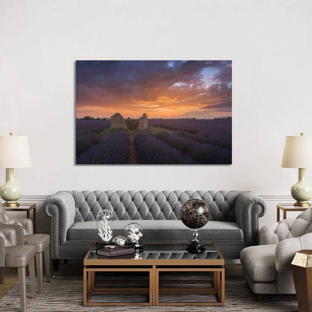 Lavender Fields Of Provence II by Daniel Kordan - Wrapped Canvas Painting Brambly Cottage Size: 101.6cm H x 152.4cm W x 3.81cm D on Productcaster.