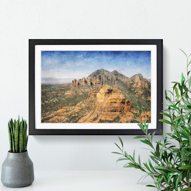 High Above Sedona in Arizona - Picture Frame Graphic Art East Urban Home Frame Option: Black Framed, Size: 48cm H x 65cm W x 2cm D on Productcaster.