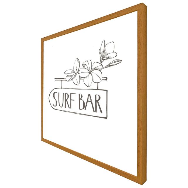 Parsai Surf Bar - Print ClassicLiving Size: 31cm H x 31cm W x 4cm D, Format: Light Brown Framed on Productcaster.