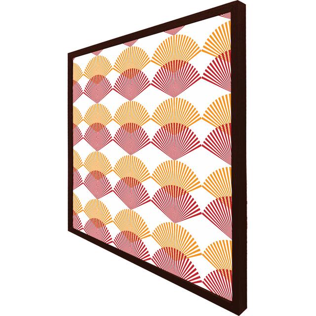 Deckerville Geometric Sea Shells - Single Picture Frame Art Prints Latitude Run Size: 76cm H x 76cm W x 4cm D, Frame Colour: Brown Framed on Productcaster.