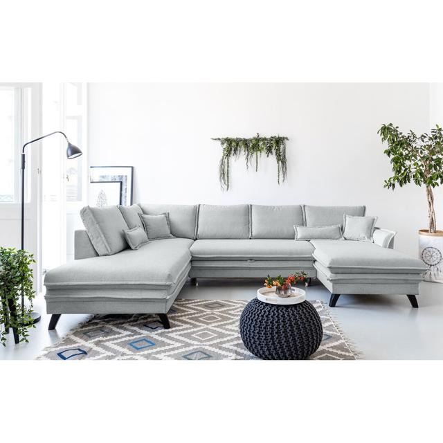 Charming Charlie Upholstered Corner Sofa MiuForm Upholstery Colour: Light Grey, Orientation: Left Hand Facing on Productcaster.