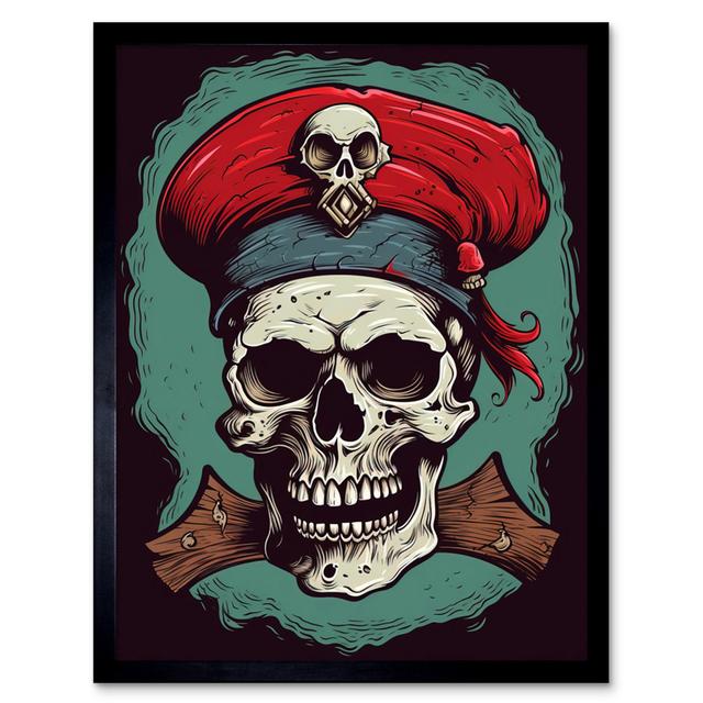 Shaftsbury Old School USA Tattoo Ink Body Art Pirate Skull Rockabilly - Print Maturi on Productcaster.