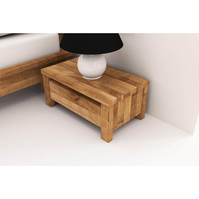 Vinci 1 Drawer Bedside Table TheBeds Colour: Brown on Productcaster.