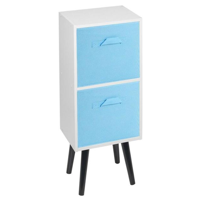 Bookcase 17 Stories Colour: White/Sky Blue/White on Productcaster.