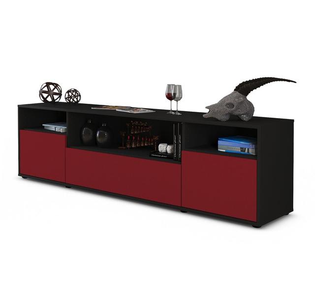 Coppock TV Stand for TVs up to 78" Ebern Designs Colour: Red / Matte Anthracite on Productcaster.