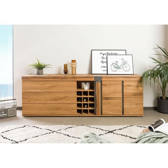 Sideboard Wild-/Zerreiche 220x45x75 natur geölt NEW AMSTERDAM #17 Massivmoebel24 on Productcaster.