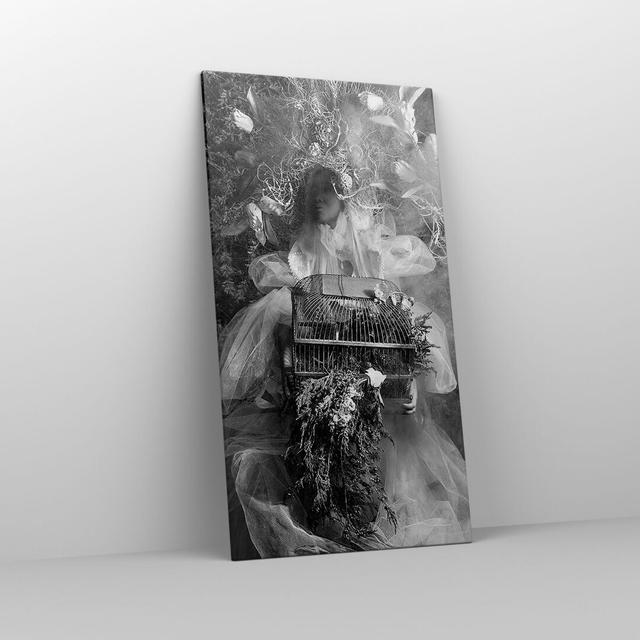 Retro Vintage Woman - Wrapped Canvas Photograph Rosalind Wheeler Size: 120cm H x 65cm W x 1.8cm D on Productcaster.