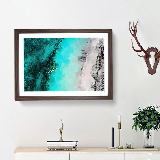 Above Atauro Island in Abstract - Picture Frame Graphic Art Print East Urban Home Size: 48cm H x 65cm W x 2cm D, Frame Option: Walnut Framed on Productcaster.