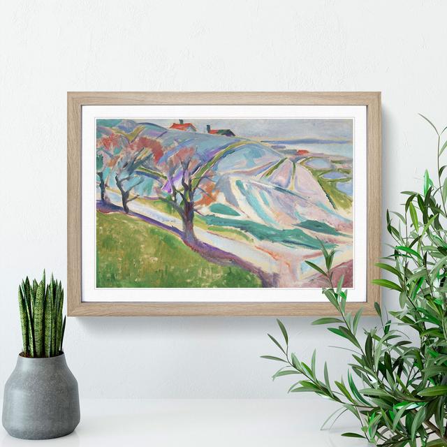 Landscape of Kragero by Edvard Munch - Picture Frame Painting East Urban Home Size: 65cm H x 90cm W x 2cm D, Frame Option: Oak Framed on Productcaster.