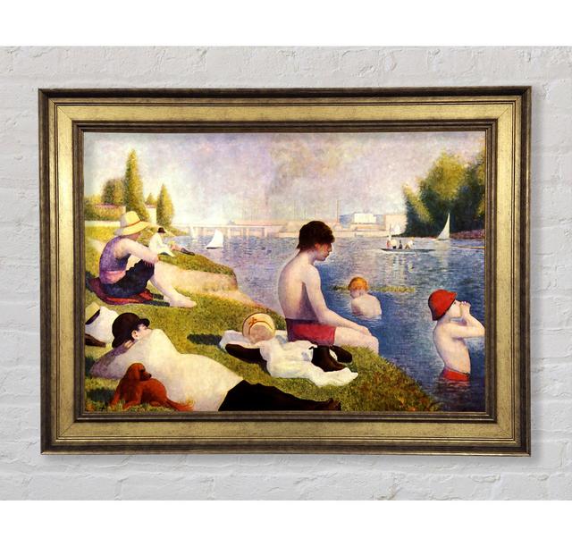 A Swimming Pool In Asnie`Re by Seurat - Print Ophelia & Co. Size: 21cm H x 42cm W x 8cm D on Productcaster.