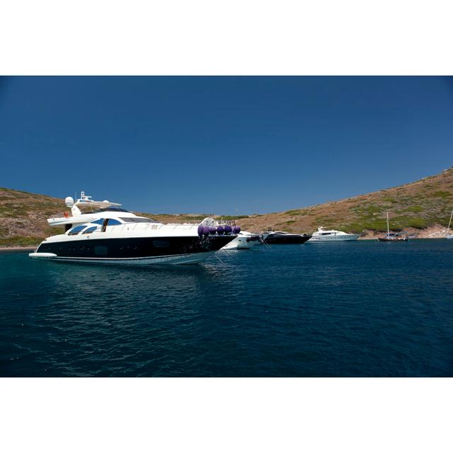 Luxury Motor Yachts by Volkankovancisoy - No Frame Print on Canvas Breakwater Bay Size: 20cm H x 30cm W on Productcaster.