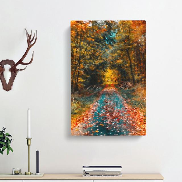 Endless Autumn Forest In Germany - Wrapped Canvas Painting East Urban Home Size: 50cm H x 35cm W x 3cm D on Productcaster.