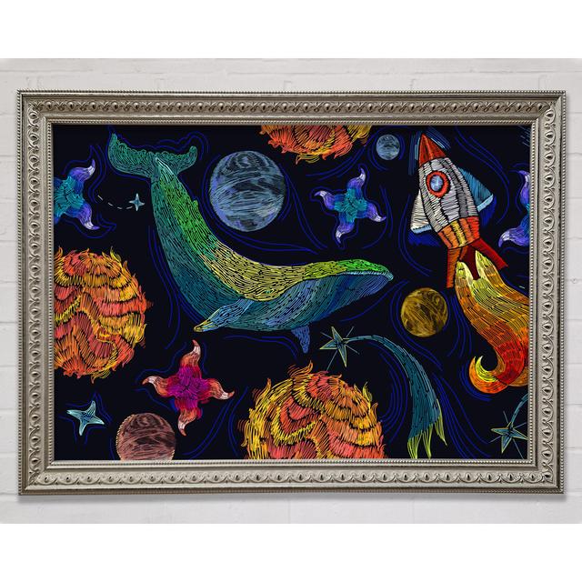 Space Whale Framed Print Bright Star Size: 42cm H x 59.7cm W x 3cm D on Productcaster.