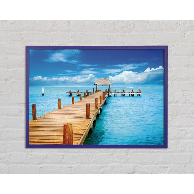 Honeymooners Paradise Framed Print House of Hampton Size: 29.7cm H x 21cm W x 2cm D, Format: Purple Framed Paper on Productcaster.