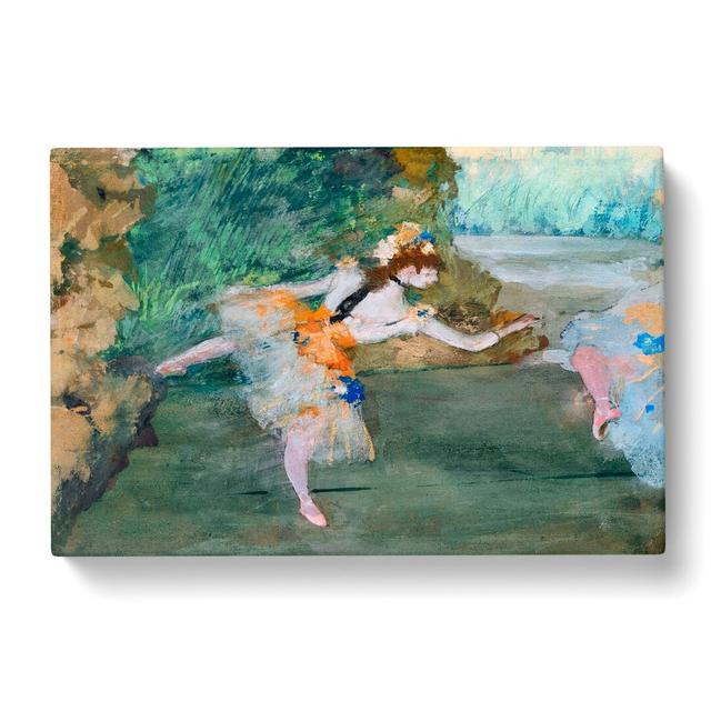 Ballet Ballerina Dancer on Stage by Edgar Degas - Wrapped Canvas Painting East Urban Home Size: 40cm H x 60cm W x 3cm D on Productcaster.