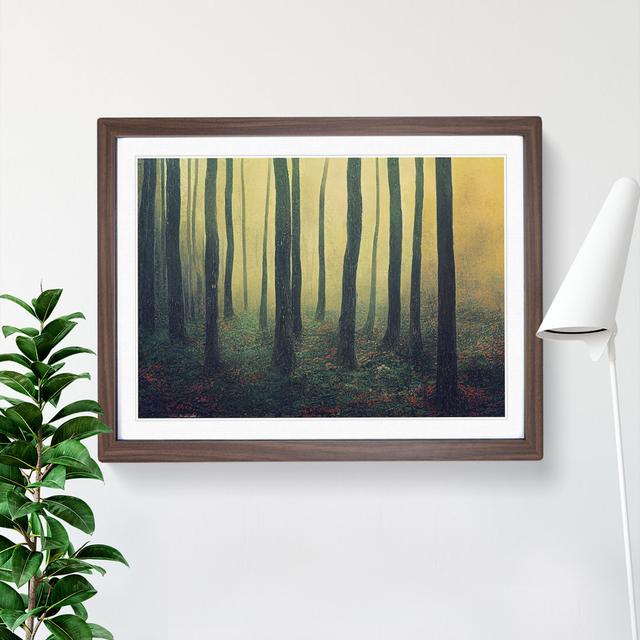 Wild Forest - Picture Frame Graphic Art Alpen Home Size: 34cm H x 46cm W x 2cm D, Frame Colour: Walnut on Productcaster.