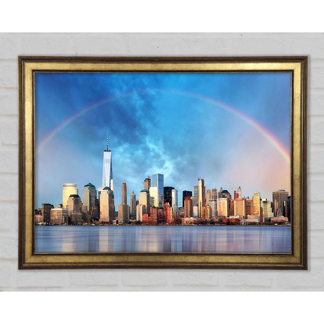 Rainbow Over The Big Apple - Print Brayden Studio Size: 84.1cm H x 118.9cm W x 1.5cm D on Productcaster.