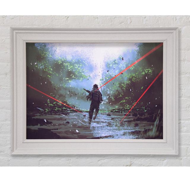 Dodging The Lasers - Single Picture Frame Art Prints Rosalind Wheeler Size: 100cm H x 141.4cm W x 8cm D on Productcaster.