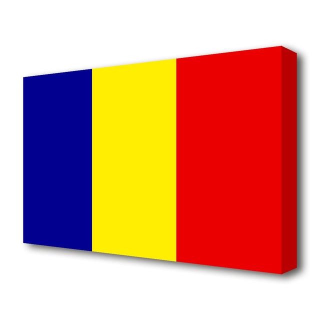 'Romania World Flags' Graphic Art Print on Canvas East Urban Home Size: 35.6 cm H x 50.8 cm W on Productcaster.