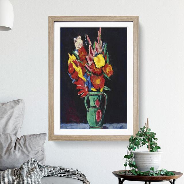 Flowers in a Vase by Marsden Hartley - Picture Frame Painting East Urban Home Size: 90cm H x 65cm W x 2cm D, Frame Option: Oak Framed on Productcaster.