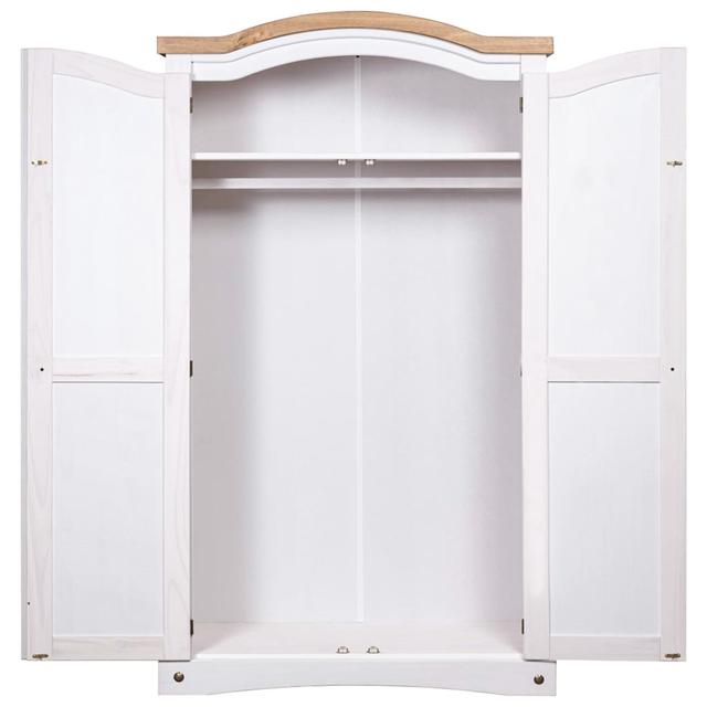 Wardrobe Mexican Pine Corona Range 2 Doors Ophelia & Co. Finish: White/Brown on Productcaster.