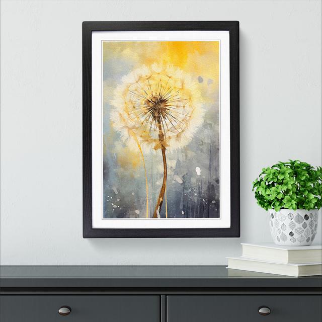 Dandelion Gestural No.2 - Single Picture Frame Print on Wood Marlow Home Co. Format: Black Framed, Size: 34cm H x 25cm W on Productcaster.