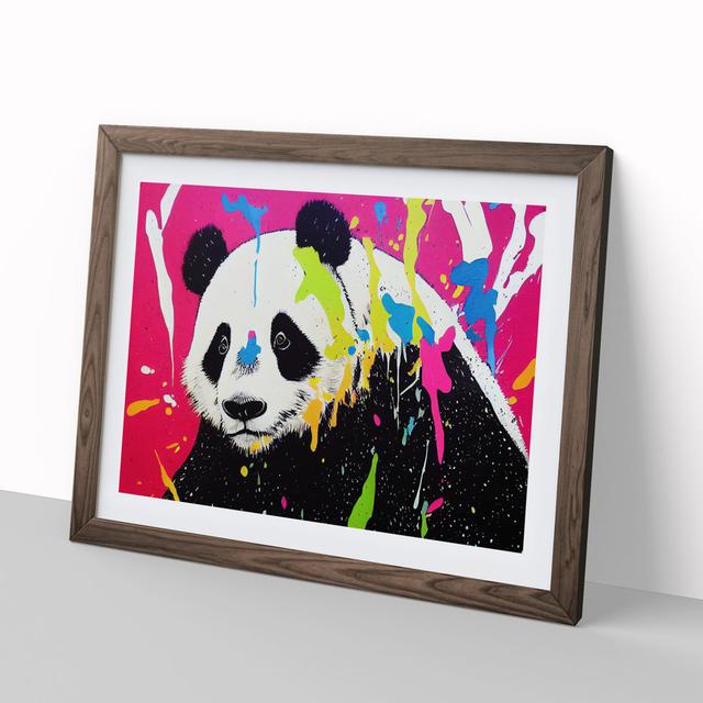 Panda Splash Vol.3 - Picture Frame Graphic Art Alpen Home Size: 34cm H x 46cm W x 2cm D, Format: Walnut Framed on Productcaster.