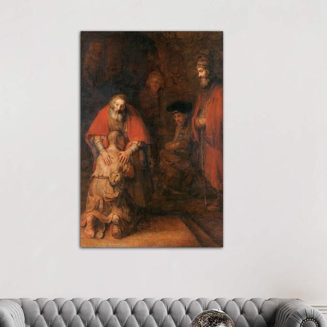 Return of the Prodigal Son C. 1668 by Rembrandt Van Rijn Rosalind Wheeler Size: 152.4cm H x 101.6cm W x 3.81cm D, Format: Wrapped Canvas on Productcaster.