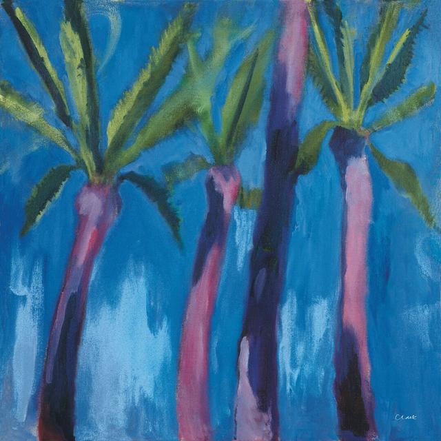 Palm Trees by Michael Clark - Wrapped Canvas Painting Pergo Classics Size: 30cm H x 30cm W on Productcaster.