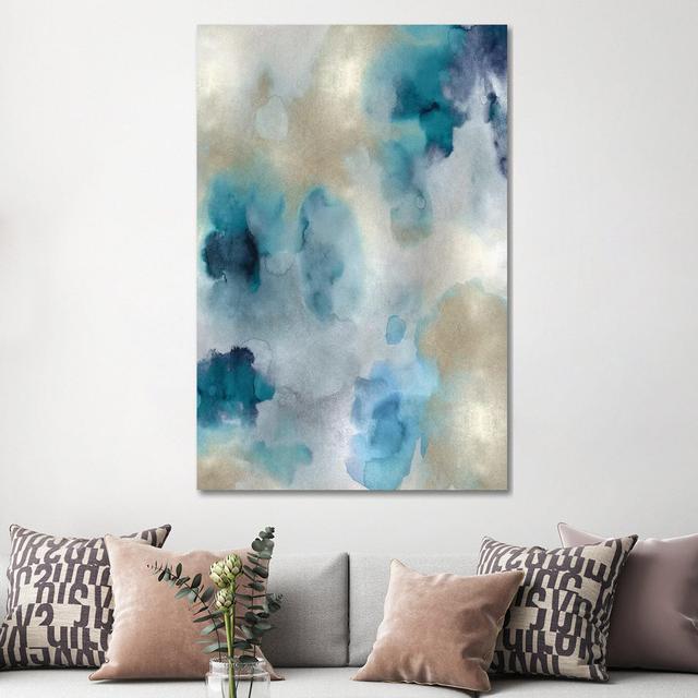 Whisper In Aqua II by Lauren Mitchell - Wrapped Canvas Gallery-Wrapped Canvas Giclée Metro Lane Size: 152.4cm H x 101.6cm W x 3.81cm D on Productcaster.