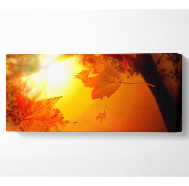 Orange Autumn - Print Ebern Designs Size: 81.3cm H x 183cm W x 10cm D on Productcaster.