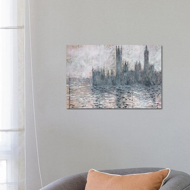 Westminster, Grey by Wayne Sleeth - Wrapped Canvas Painting Marlow Home Co. Size: 45.72cm H x 66.04cm W x 1.91cm D on Productcaster.