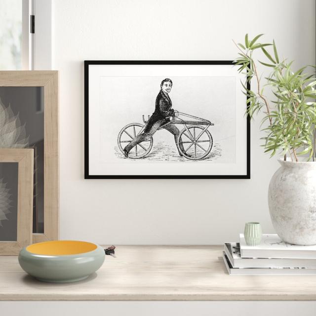 'A Velocipede' Painting East Urban Home Size: 50 cm H x 70 cm W x 2.3 cm D, Format: Framed Paper on Productcaster.