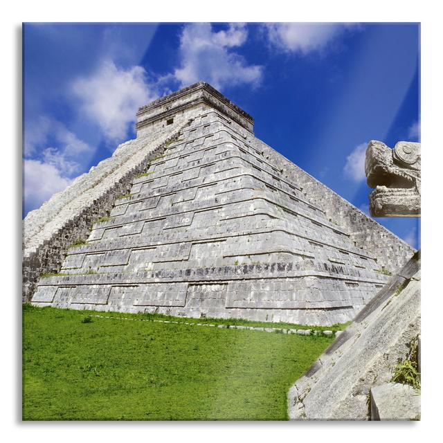 Beautiful Mayan Temple in Mexico - Unframed Photograph on Glass Ebern Designs Size: 60cm H x 60cm W x 0.4cm D on Productcaster.