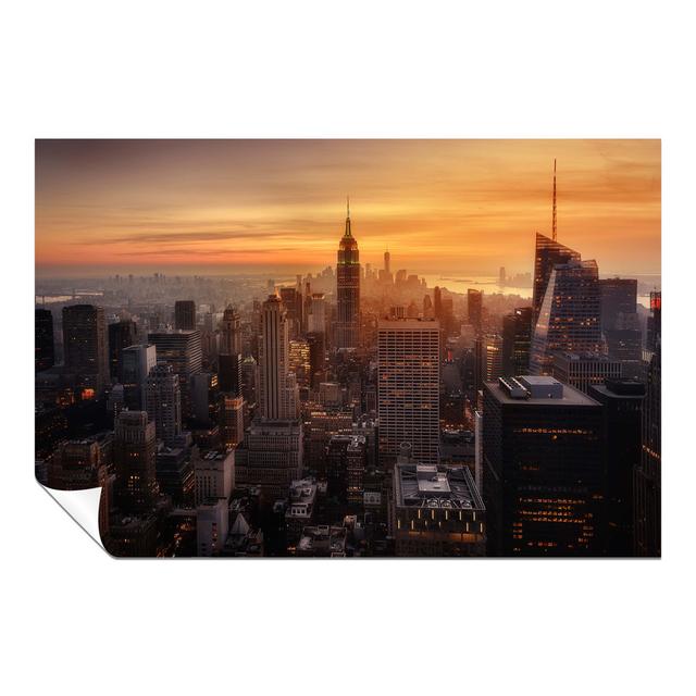 Panther Print Fine Art Prints New York Empire State Building Orange Sunset Artistic Unframed Poster, Pictures For Home Walls, Bedroom, Living Room & B on Productcaster.