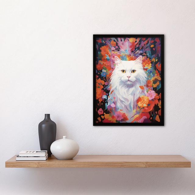 Pure White Cat - Single Picture Frame Art Prints Marlow Home Co. on Productcaster.