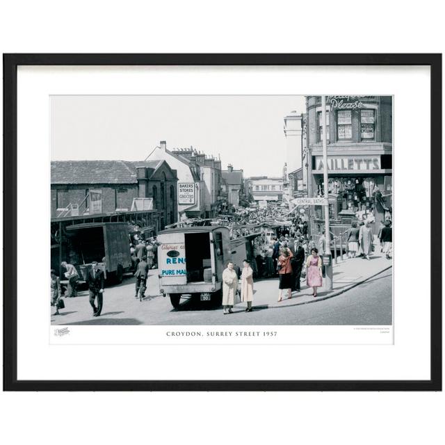 'Croydon, Surrey Street 1957' by Francis Frith - Picture Frame Photograph Print on Paper The Francis Frith Collection Size: 60cm H x 80cm W x 2.3cm D on Productcaster.