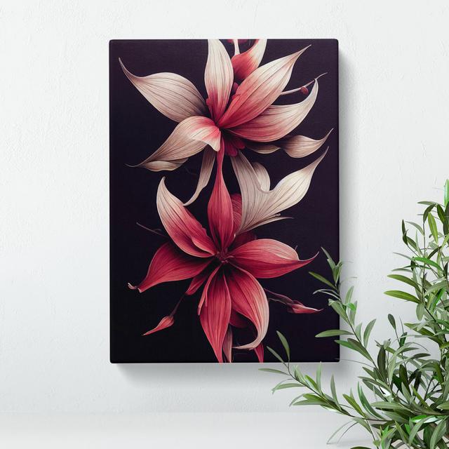 The Compelling Flowers - Wrapped Canvas Graphic Art Marlow Home Co. Size: 76cm H x 50cm W x 3cm D on Productcaster.