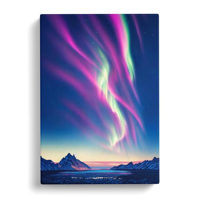 Aurora Borealis Evening - Wrapped Canvas Graphic Art Alpen Home Size: 76cm H x 50cm W x 3cm D on Productcaster.