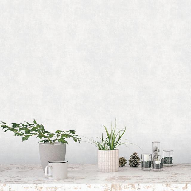 Latvia 10m x 52.8cm Textured Matte Wallpaper Roll Ivy Bronx Colour: Grey on Productcaster.