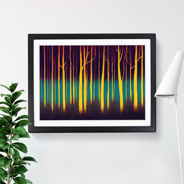 Evocative Abstract Forest - Single Picture Frame Print Alpen Home Size: 25cm H x 34cm W x 2cm D, Frame Colour: Black on Productcaster.