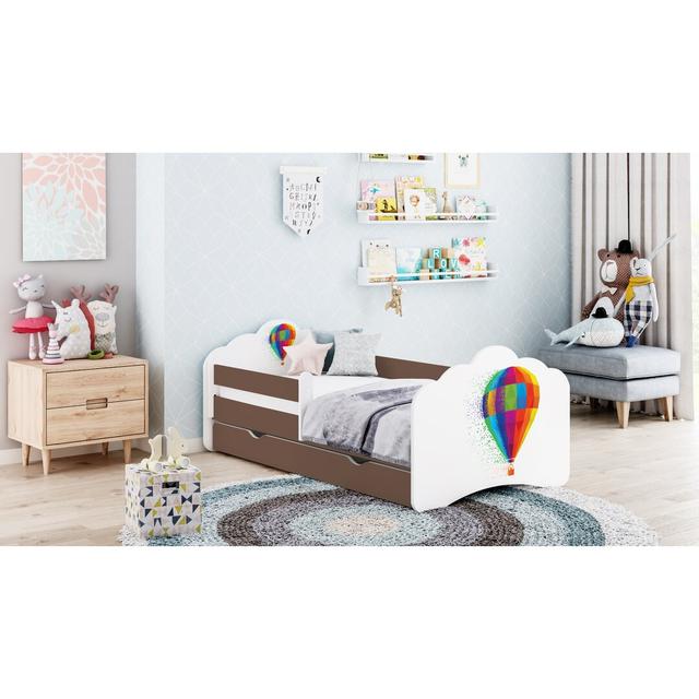 Quintara European Toddler (80 x 160cm) Bed Frame with Drawers Harriet Bee Colour (Bed Frame): Cappuccino on Productcaster.