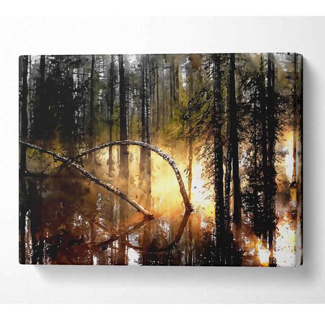 Swamp Forest Morning Mist - Print Alpen Home Size: 101.6cm H x 142.2cm W x 10cm D on Productcaster.