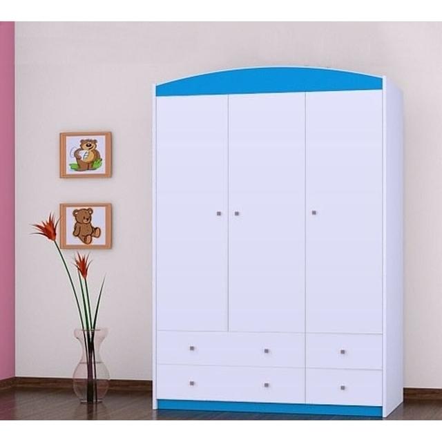 Worrell 3 Door Wardrobe Isabelle & Max Colour: Blue on Productcaster.