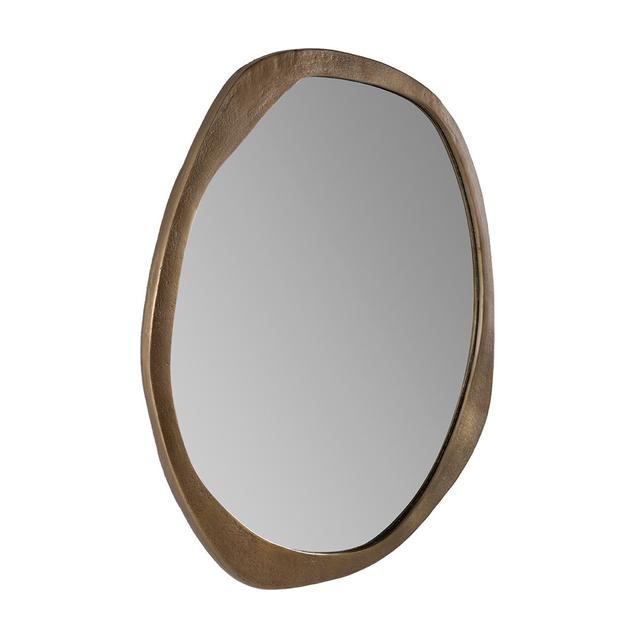 MIRROR 67X2,5X75 MIRROR/ALUMINIUM -- GOLDEN ANTIQUE AlexandraHouse Size: 75cm x 67cm, Material: Aluminium on Productcaster.